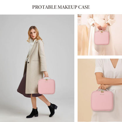 Portable 3-Color LED Makeup Bag with Detachable Mirror